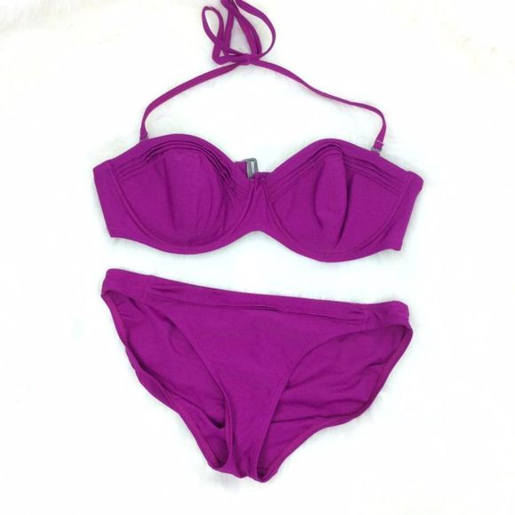 Converse Purple Removable Halter Strap Bikini - Picture 1 of 2